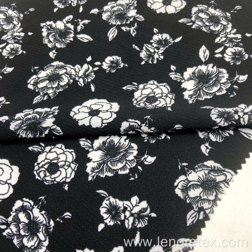 Polyester Spandex Woven Bubble Chiffon Crepe Printed Fabric